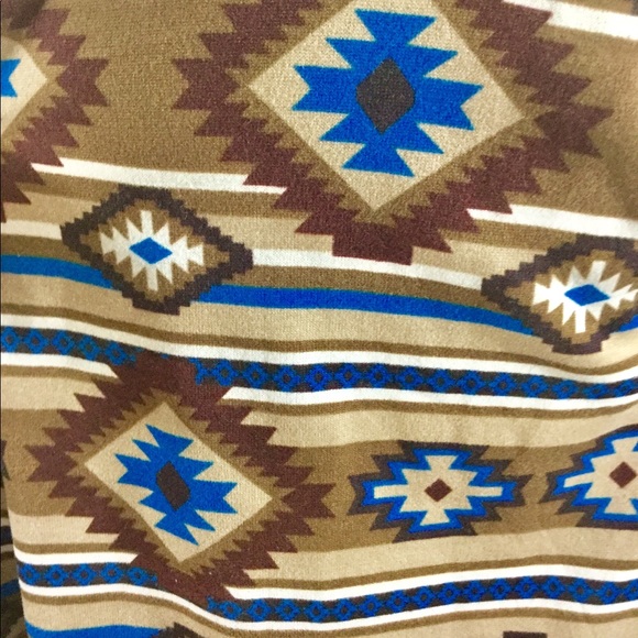 | Aztec Print High Low Open Vest BOHO - Picture 3 of 4